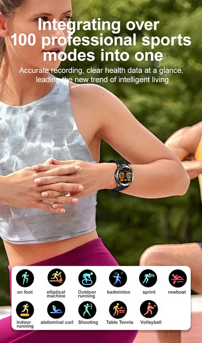 HT30 Smart Watch 2026 New Fashion Luxury 5ATM Waterproof GPS Compass AMOLED Display 366x366 Outdoor Sport Heart Rate Monitor IP6