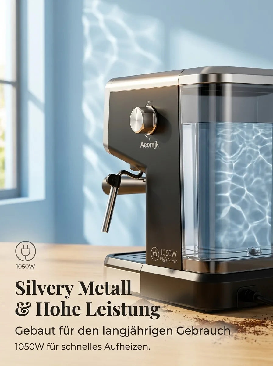 Semi-Automatic Coffee Maker Espresso Machine with Built-In Milk Frother One-Touch Americano Function, Adjustable Temperature, Cappuccino H13 Espresso Coffee Machine 20 Bar Semi-Automatic Italian Espresso Coffee Maker with Mil