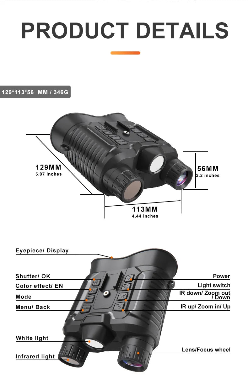 New 4K UHD Helmet Mounted Night Vision Binoculars 36MP Head Mounted Tactical 400M Hunting Infrared Digital NVG Goggles NV8161