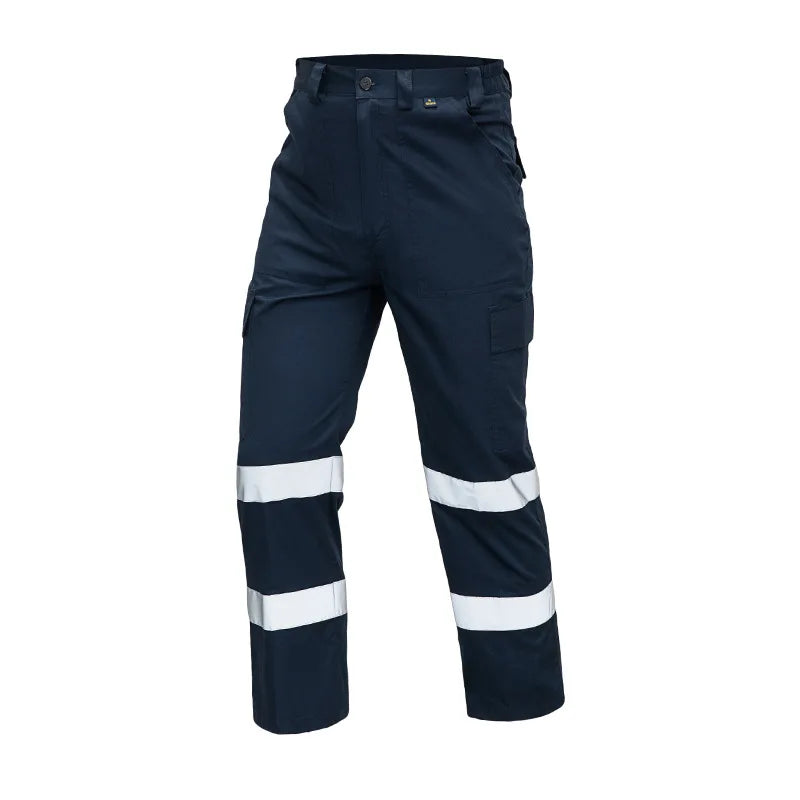 Men's Work Pants for Electricians, Auto Repair, Reflective Strips, Construction Site Trousers, Loose Labor Protection Pants Over
