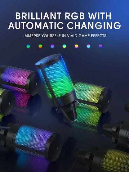 FIFINE A6T USB-mikrofonkit med RGB och bomarm