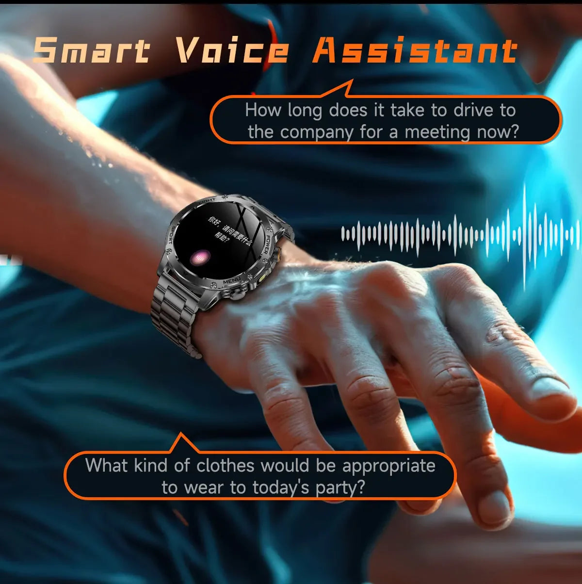 2026 New Men's GPS Outdoor Sports Smart Watch AMOLED Screen NFC Flashlight Heart Rate Monitor Waterproof Bluetooth Call 1000mAh