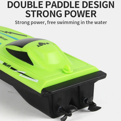Remote Control Boat Kids 2.4G Remote Control Toys Lightweight Water Racer RC Speedboat Pool Double Propeller Model Electric Toys