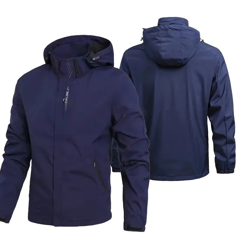 Waterproof Windproof Hooded Jacket For Men Women Outdoor Hiking Coat Spring Autumn Raincoat Custom Logo