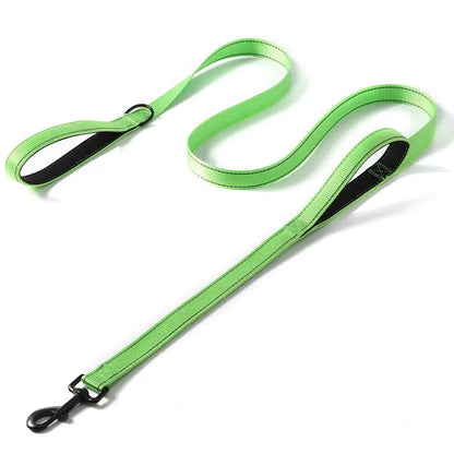 1.2/1.5/1.8m Two Handle Heavy Duty Double Handle Nylon Dog Leash For Training Control Guard Rope Walking Cats Dogs Harness Lead