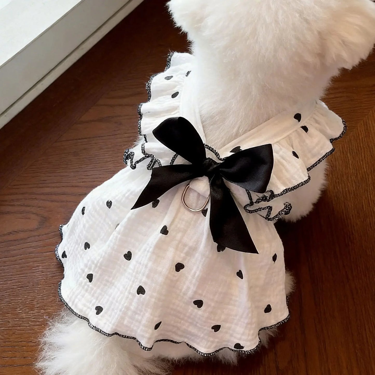 Cat Summer Dress Anti Shedding Thin Pet Clothes Leash D Ring Breathable Kitten Small Dog Puppy Cute Ragdoll Style Princess Skirt