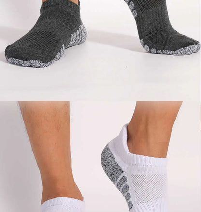 6pairs thickened towel bottom running socks mesh boat socks non-slip breathable sports socks Low cut Men's socks Women's socks