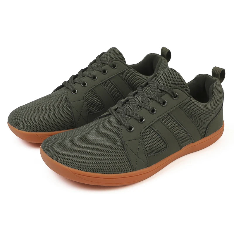 Men Barefoot Walking Wide Toe Box Zero Drop Minimalist Sneakers Non Slip Comfortable Walking Shoes Breathable Running Shoes