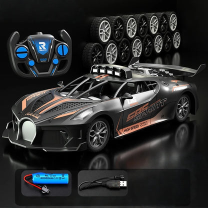 Radiostyrd driftbil med uppladdningsbart 3,7 V-batteri, 21/28 cm