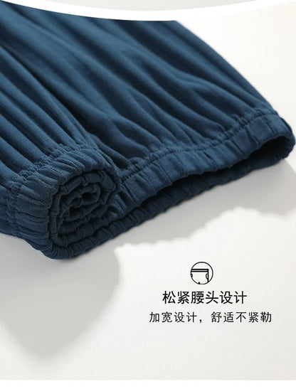 2023 New Cotton Sleepwear Men's 3 Pieces Set Homewear Plus Size 4XL Cardigan Nightwear Short Sleep Tops & Shorts & Long Pants