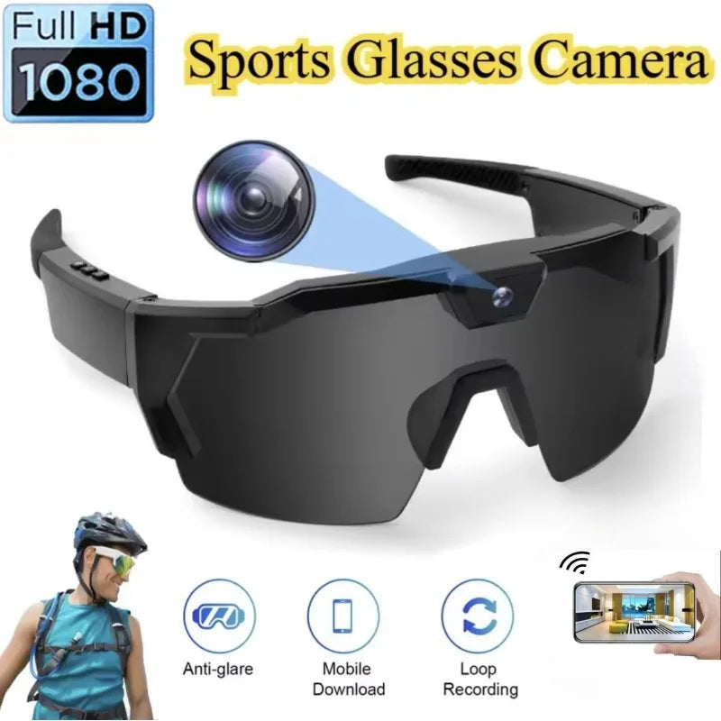 HD Smart Video Glasses Action Camera Sunglasses Wifi Glasses Sports Glasses Outdoor Bicycle Motorcycle Driver Recorder Walk Cam
