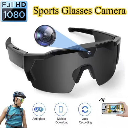 HD Smart Video Glasses Action Camera Sunglasses Wifi Glasses Sports Glasses Outdoor Bicycle Motorcycle Driver Recorder Walk Cam