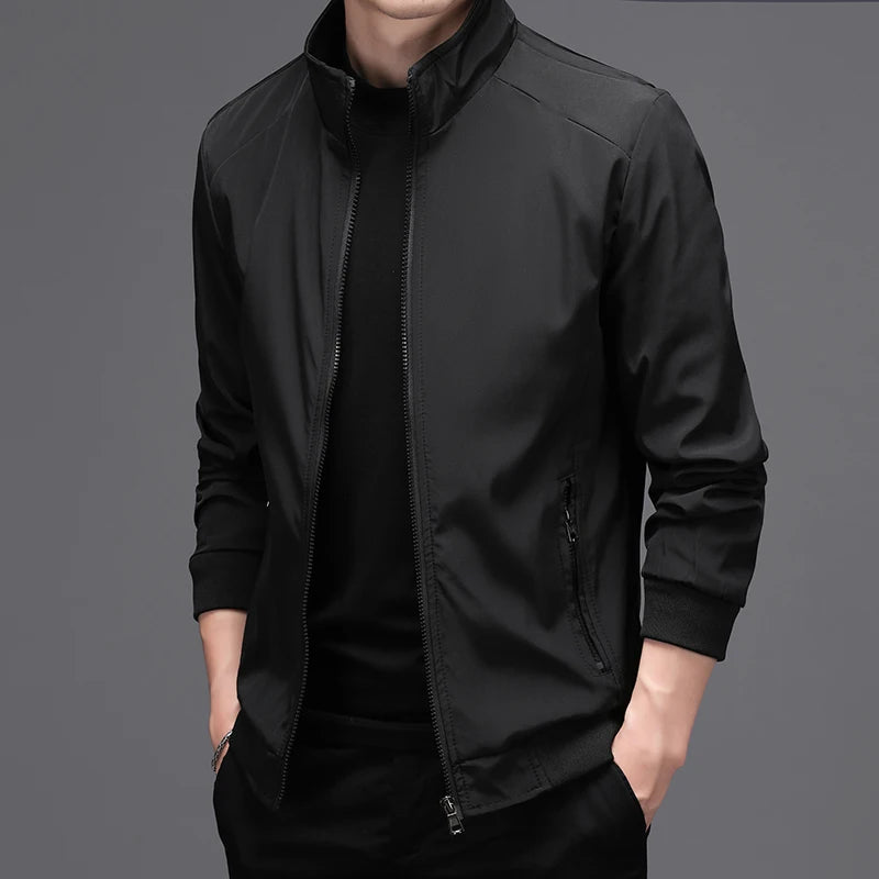 Tunn Bomberjacka Herr – Business & Casual Vår/Sommar, Grå/Blå/Svart, M–5XL