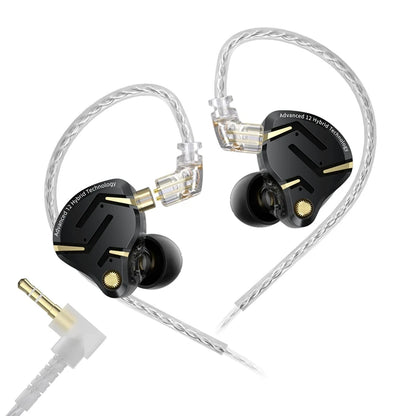 KZ ZS12 Pro 2 in-ear-hörlurar med hybridteknik och löstagbar kabel
