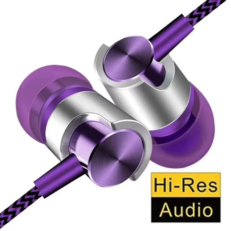 9D Stereo Wired Headset Bass With Mic Earphone In-Ear Headphones 3.5mm Wired Earphone Noise Canceling Headset For Huawei Xiaomi