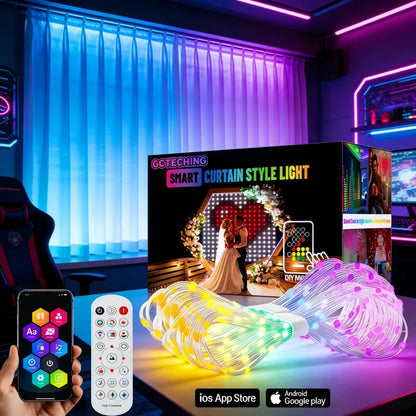 DIY LED-ljusgardin med appstyrning