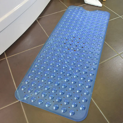 Non-Slip Bathtub Mat Shower Mat with Drain Holes and Suction Cups Machine Washable Household Bathroom Shower Carpet Bathroom