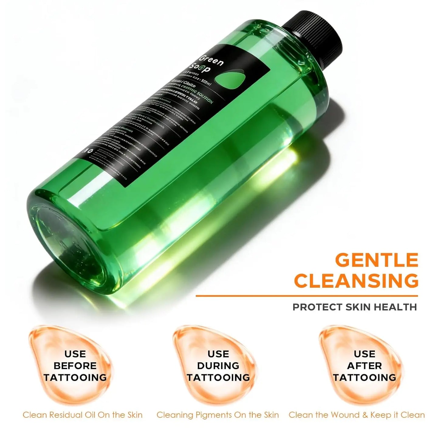 30ml 250ml 500ml Tattoo Green Soap/ Tattoos  Cleaning Supplies