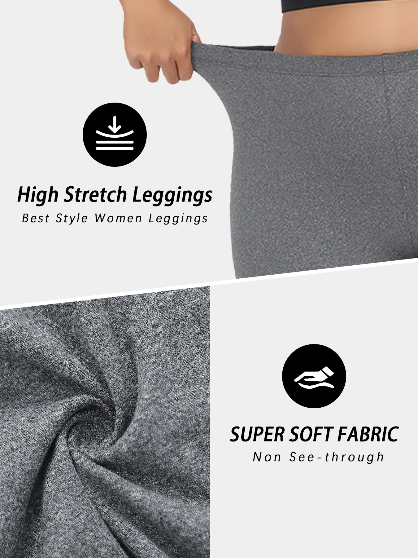 Plus size Women's Super Soft Leggings, High Elasticity for Workout Yoga Running and Daily Casual Wear Comfort Stretch Tights