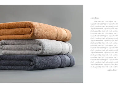 2pcs/Set Cotton Towels For Adults Towel Set Soft Bath Highly Absorbent Face Towel Comfortable Bathroom Shower Bath Towel Set