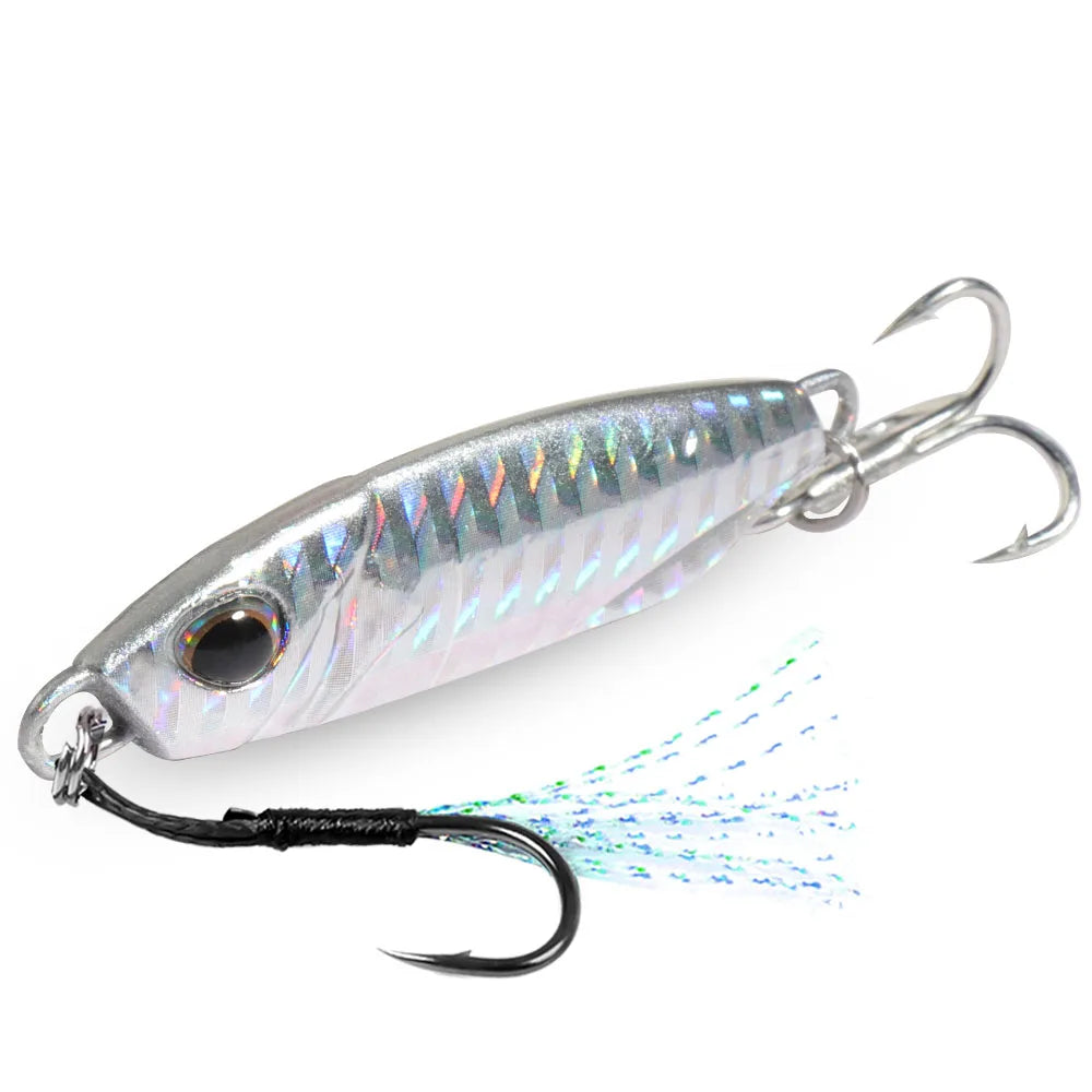 Metal Jig Fishing Lure 10g 20g 30g 40g Shore Casting Swimbait Spoon Spiner Laser LAKE Pesca Ocean Tackle Wobbler Artificial Bait