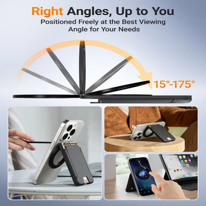 For Magsafe Wallet Magnet Phone Card Holder Foldable Anti-theft Magnetic Stand PC for iPhone 16 15 14 13 12 ProMax