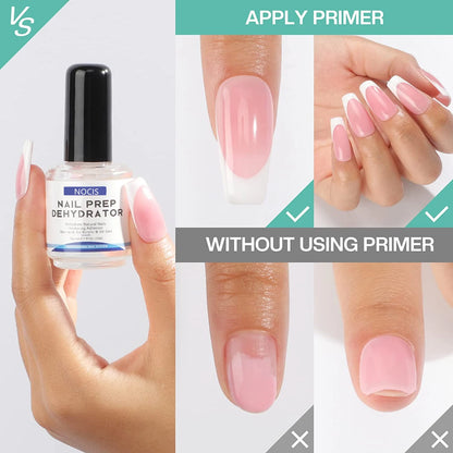 15ml Professional Nail Dehydrator and Acid-Free Primer for Acrylic and Gel Polish - Prep and Prime for Long-Lasting, -Free Nails