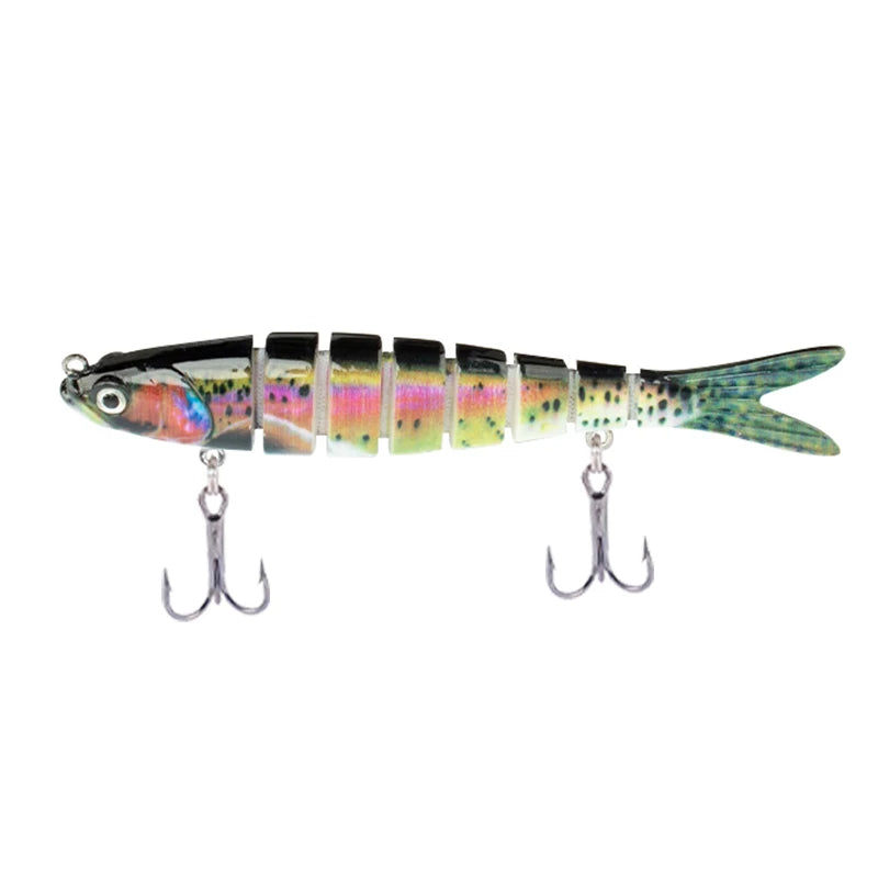 CIBO Fiskedrag Stort Kit – Swimbait Jointed Lure för Gös Abborre Gädda Hav Sjö Å, 12 Färger + 5-pack