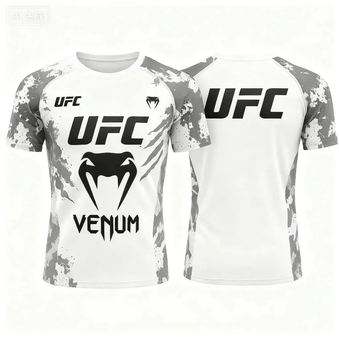 Men's T-shirt Fashion Quick Drying Casual Breathable O-neck Short Sleeve Tops Hot Summer Selling UFC Boxing Fighting Competition