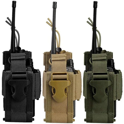 Justerbar radioficka med MOLLE-fäste för walkie-talkie