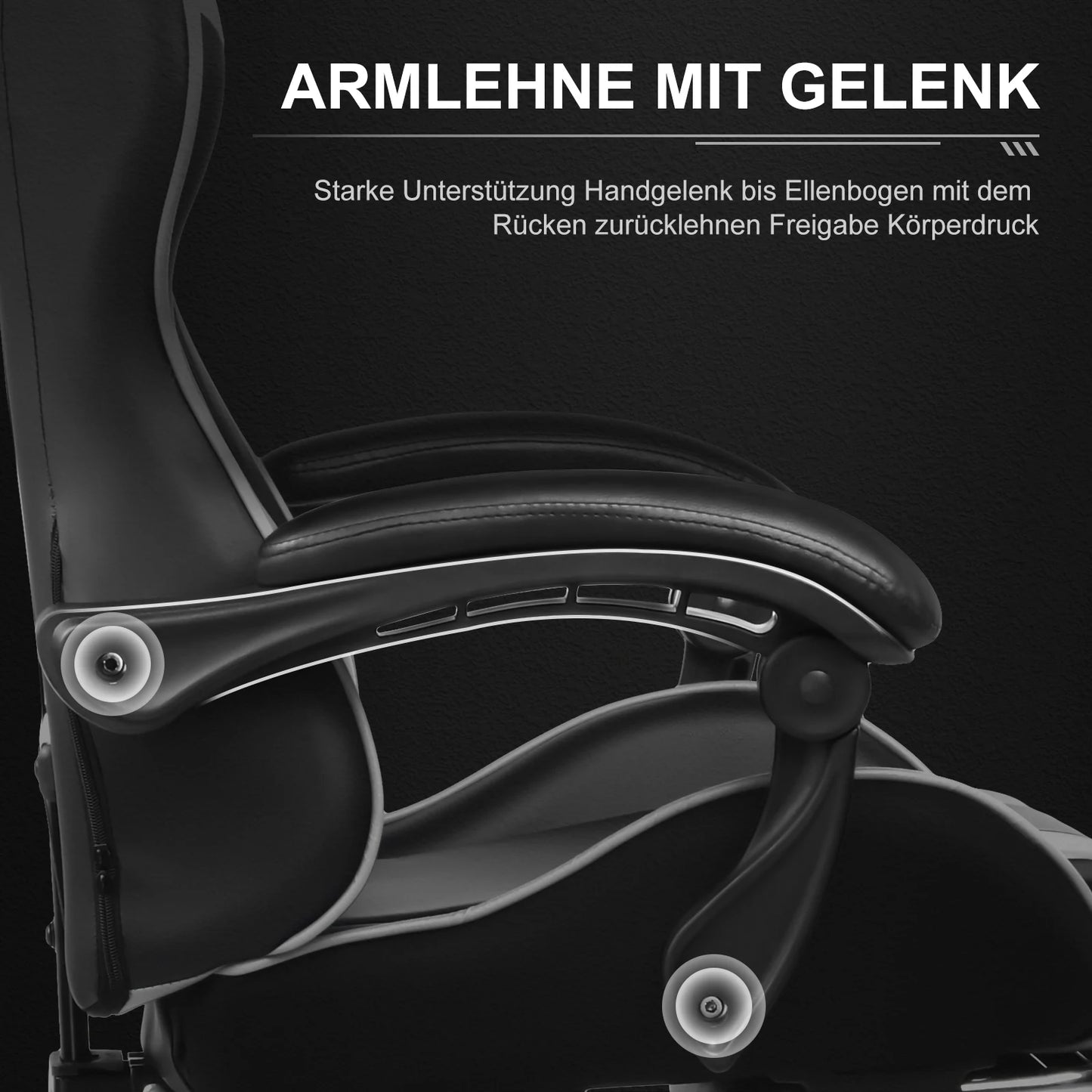 Gtplayer Gaming Chair with Massage, Ergonomic Desk Chair with Footrest, Headrest, Swivel Chair for Office and Gamer