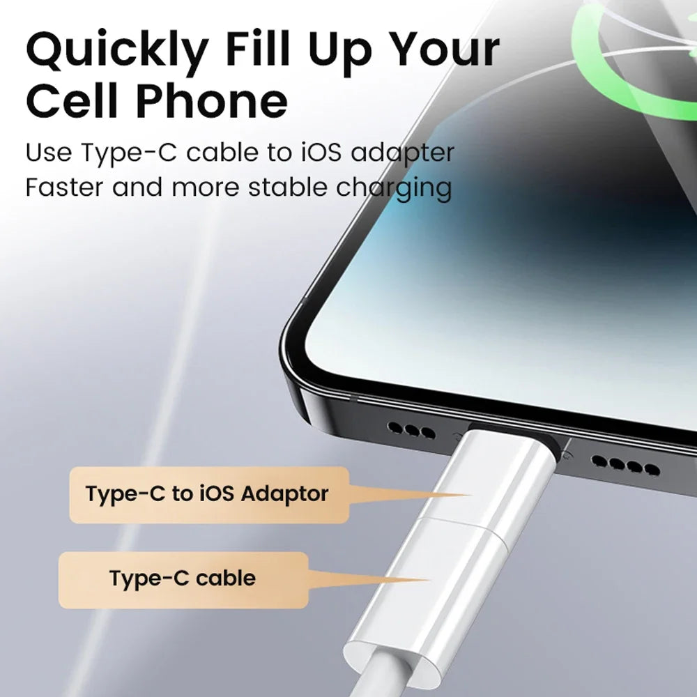 Type C To Lightning Adapter Type C Male To Lightning Female Converter High Speed Charging/Transfer Adapter for iphone 15 16