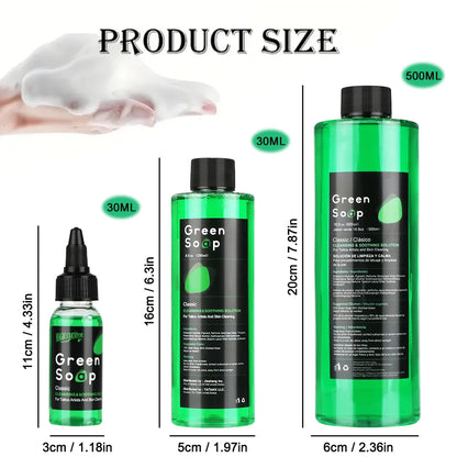 Ultra Concentrated Green Soap Tattoo Foaming Bottle – Tattoo Supplies for Tattoos, Piercings, Skin and Equipment Cleaning