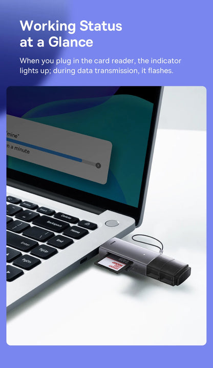 USB 3.0-kortläsare för SD och microSD – USB-A/USB-C