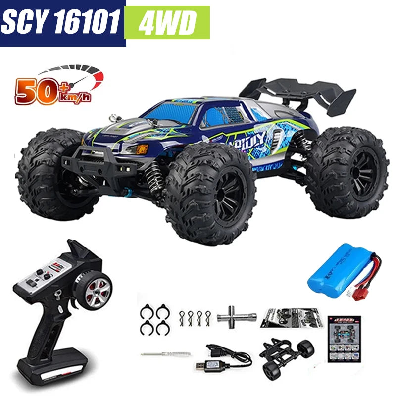 MJX VS RC Car SCY 16101 16102 PRO 4WD 70Km/h 1/16 High Speed Drift Monster Off-road Remote Control Vehicle Electric Crawler