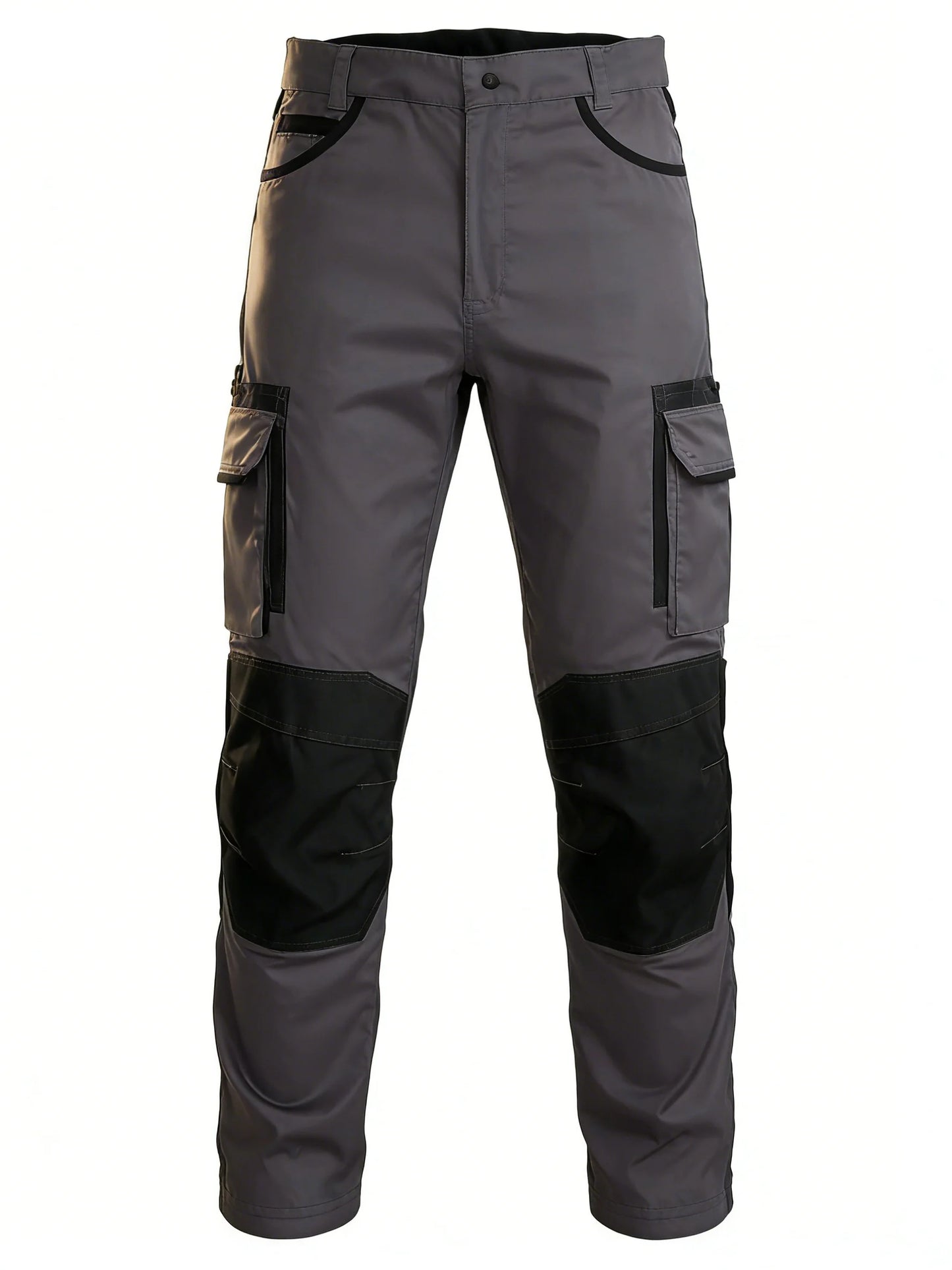 Men's Heavy Duty Work Pants, Non-Stretch Work Trousers with Multi-Function Pockets, Structured Fit, Ideal for Construction