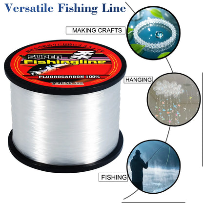 1000M-1093YDS Strong and Smooth Monofilament Fishing Line 5LB-42LB Fluorocarbon Coated Nylon for Freshwater and Saltwater Pesca