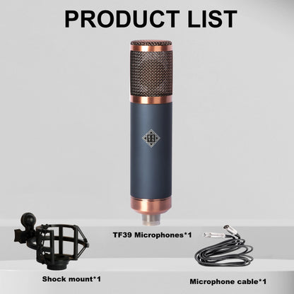 TF39 Condenser Microphone 26mm / 34mm Large Diaphragm XLR Studio Recording Mic for Vocals Podcasting Streaming Home Studio