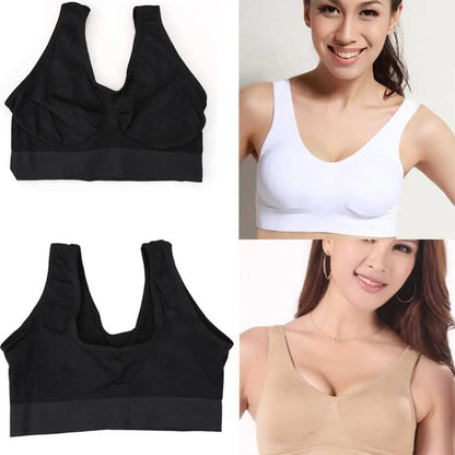 Women Sexy Single Layer Seamless Bra Wireless Sports Yoga Shapewear Lace Sport Bra Plus Size Seamless Bra Bralette Backless Lady
