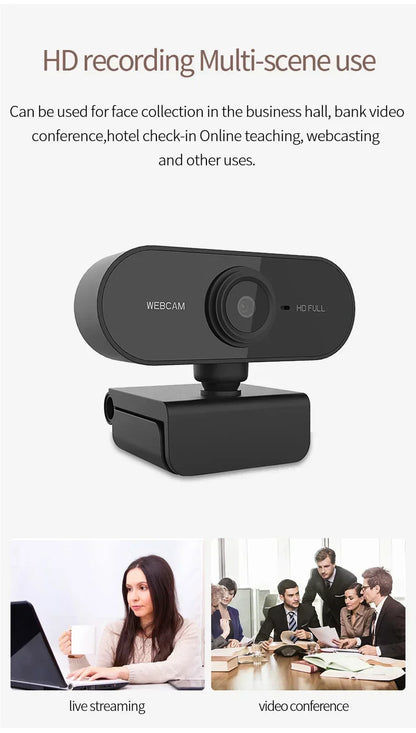 2026 Webcam 1080P Mini Camera 2K Full HD Webcam with Microphone 30fps USB Web Cam for Auto Focus PC Laptop Video Shooting Camera