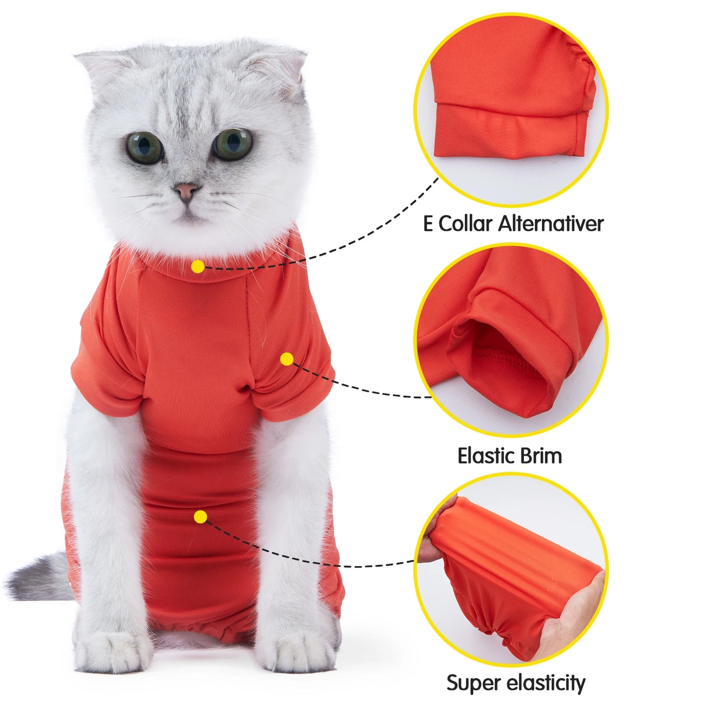 Pet Postoperative Clothes Cat Weaning Cotton Clothes Cat Surgery Recovery Suit Winter Warm Anti-licking Surgery After Recovery