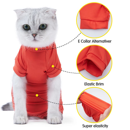 Pet Postoperative Clothes Cat Weaning Cotton Clothes Cat Surgery Recovery Suit Winter Warm Anti-licking Surgery After Recovery