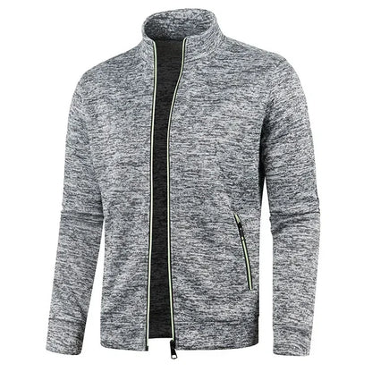 Herrhoodie med Dragkedja – Sportig Cardiganjacka för Höst & Vardag, S–3XL
