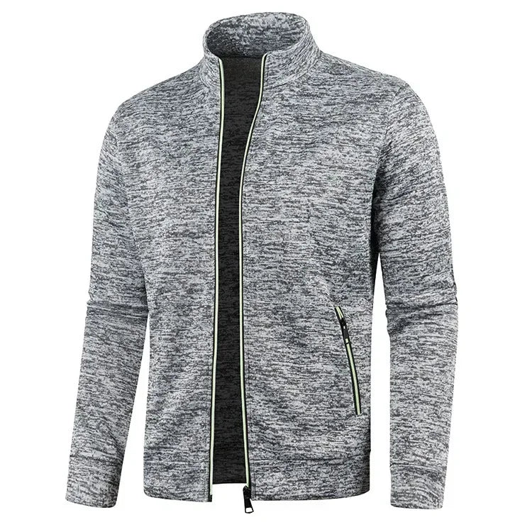 Herrhoodie med Dragkedja – Sportig Cardiganjacka för Höst & Vardag, S–3XL