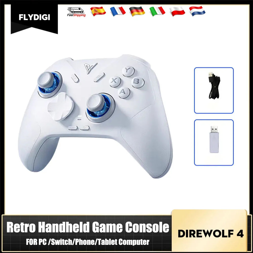 Flydigi Direwolf 4 Wireless Gamepad Controller Wired Gaming Console Support PC /Switch/Phone/Tablet Computer Video Gaming Player