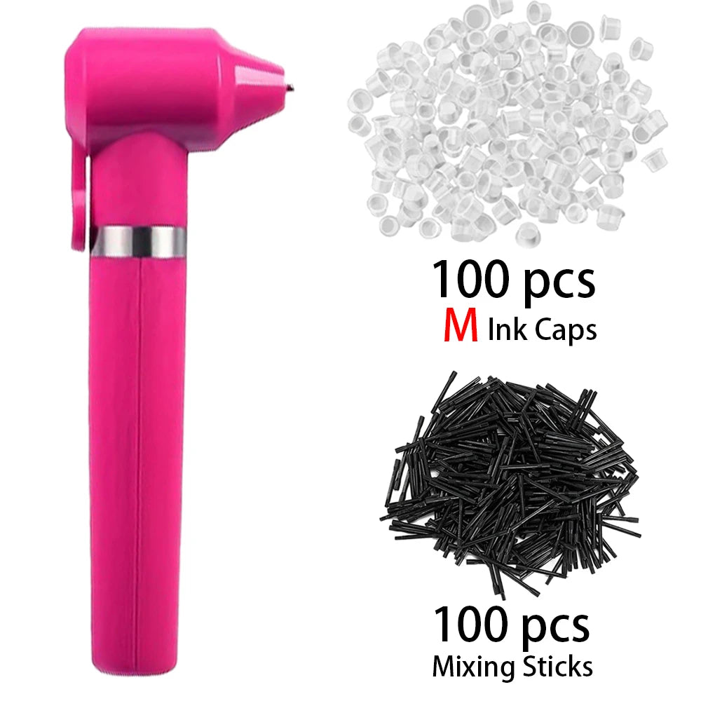 Tattoo Pigment Mixer Machine Tattoo Ink Mixer Kit with 100Pcs Mixing Sticks and 100pcs tattoo ink cups （S /M /L )Tattoo supplies