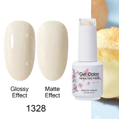 Clou Beaute Gel Nail Polish Neon Brown Royal Blue Red Green Pastal Nude Nail Art Varnishes Gel Lacquer Top Coat UV Gel Nail