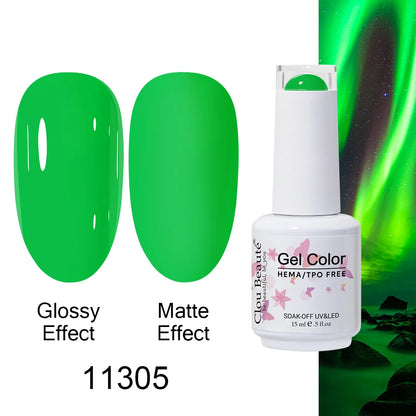 Clou Beaute Gel Nail Polish Neon Brown Royal Blue Red Green Pastal Nude Nail Art Varnishes Gel Lacquer Top Coat UV Gel Nail