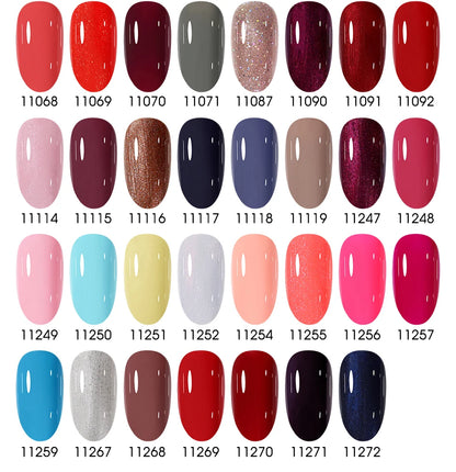 Clou Beaute 12pcs TPO & HEMA FREE Nail Gel Polish Set Red Pink Nude Green Yellow Purple UV Gel Nail Semi Permanent Nail Varnish