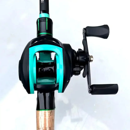 NEW Short Fishing Rod Reel Combo Set Spinning Lure Casting Rods 1.8m-2.1m 4/5Section 212g Baitcasting Reel Jigging Max Drag 10kg